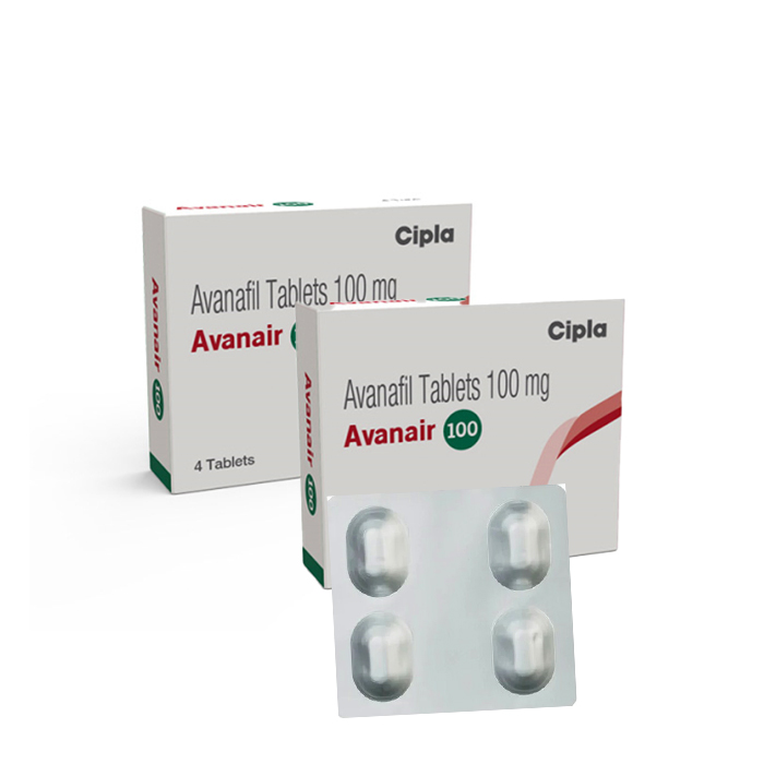Avanafil Avanair 100 Mg tablet box front view