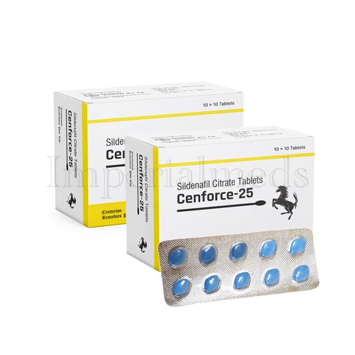 Cenforce 25mg Sildenafil tablet box front view