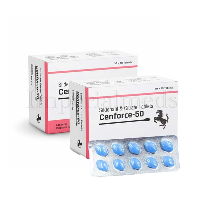 Cenforce 50mg Sildenafil Citrate tablet box front view