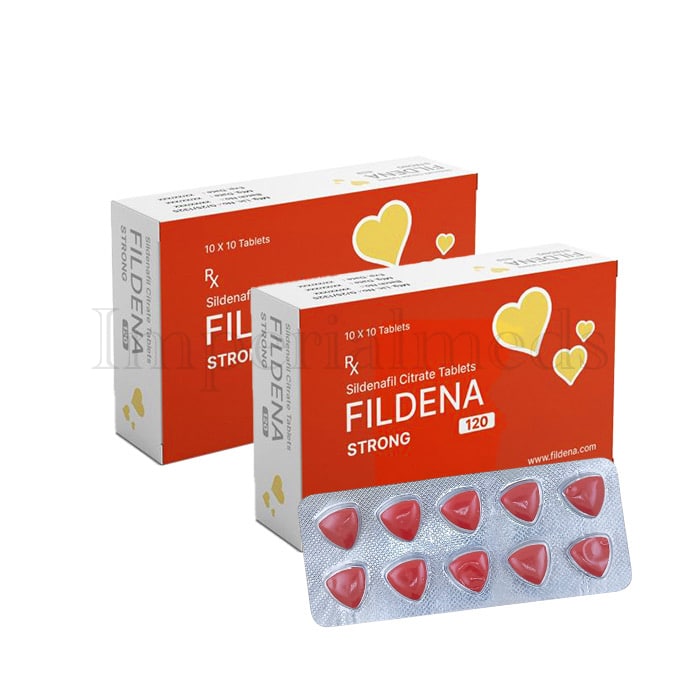 Fildena 120mg Sildenafil tablet box front view