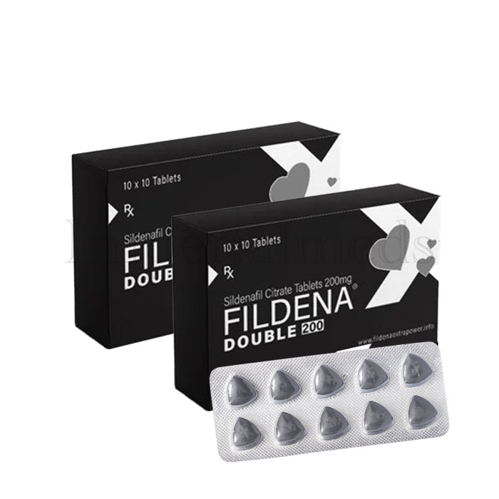 Fildena Double 200mg Sildenafil tablet box front view