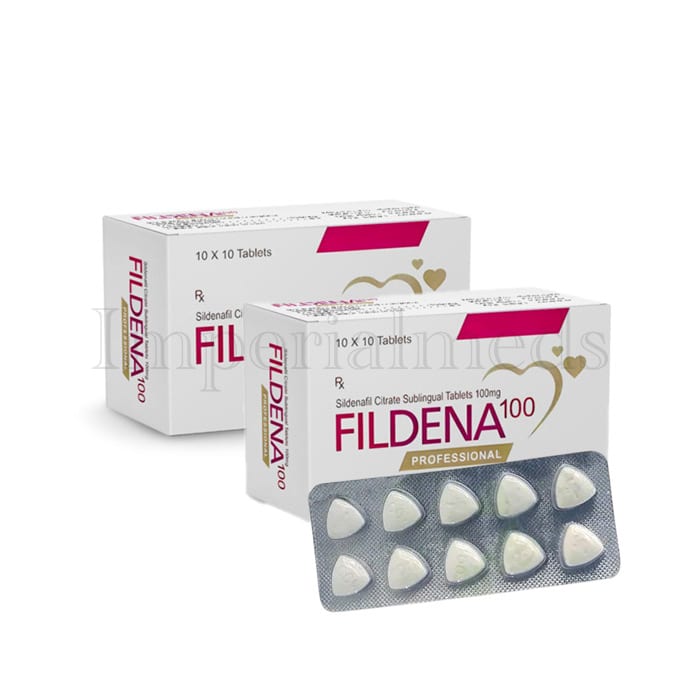 Fildena Professional 100mg Sildenafil tablet box front view