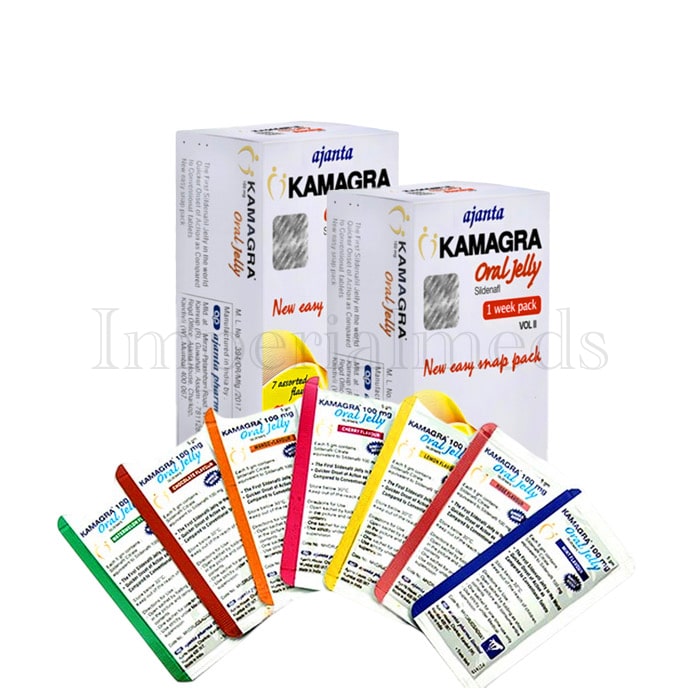 Kamagra Oral Jelly Vol 2 Sildenafil tablet box front view