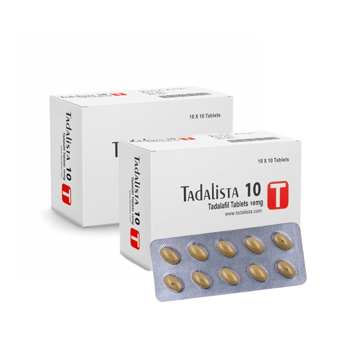 Tadalista 10mg Tadalafil tablet box front view