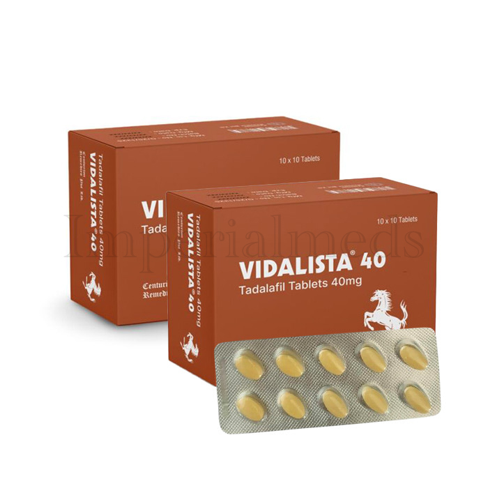 Vidalista 40mg Tadalafil tablet box front view