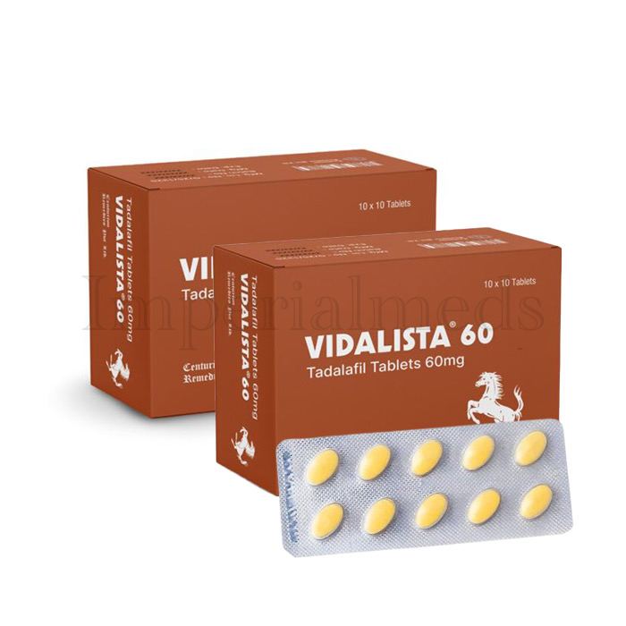 Vidalista 60mg Tadalafil tablet box front view