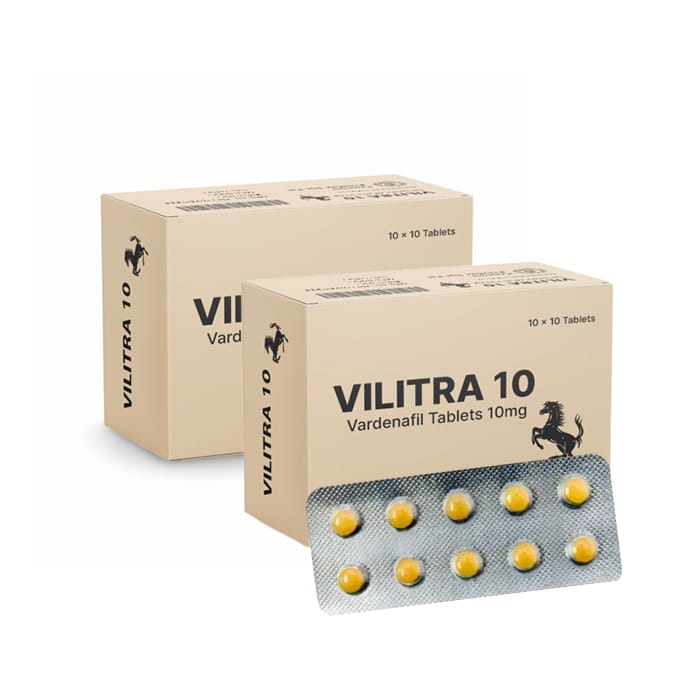 Vilitra 10mg Vardenafil tablet box front view