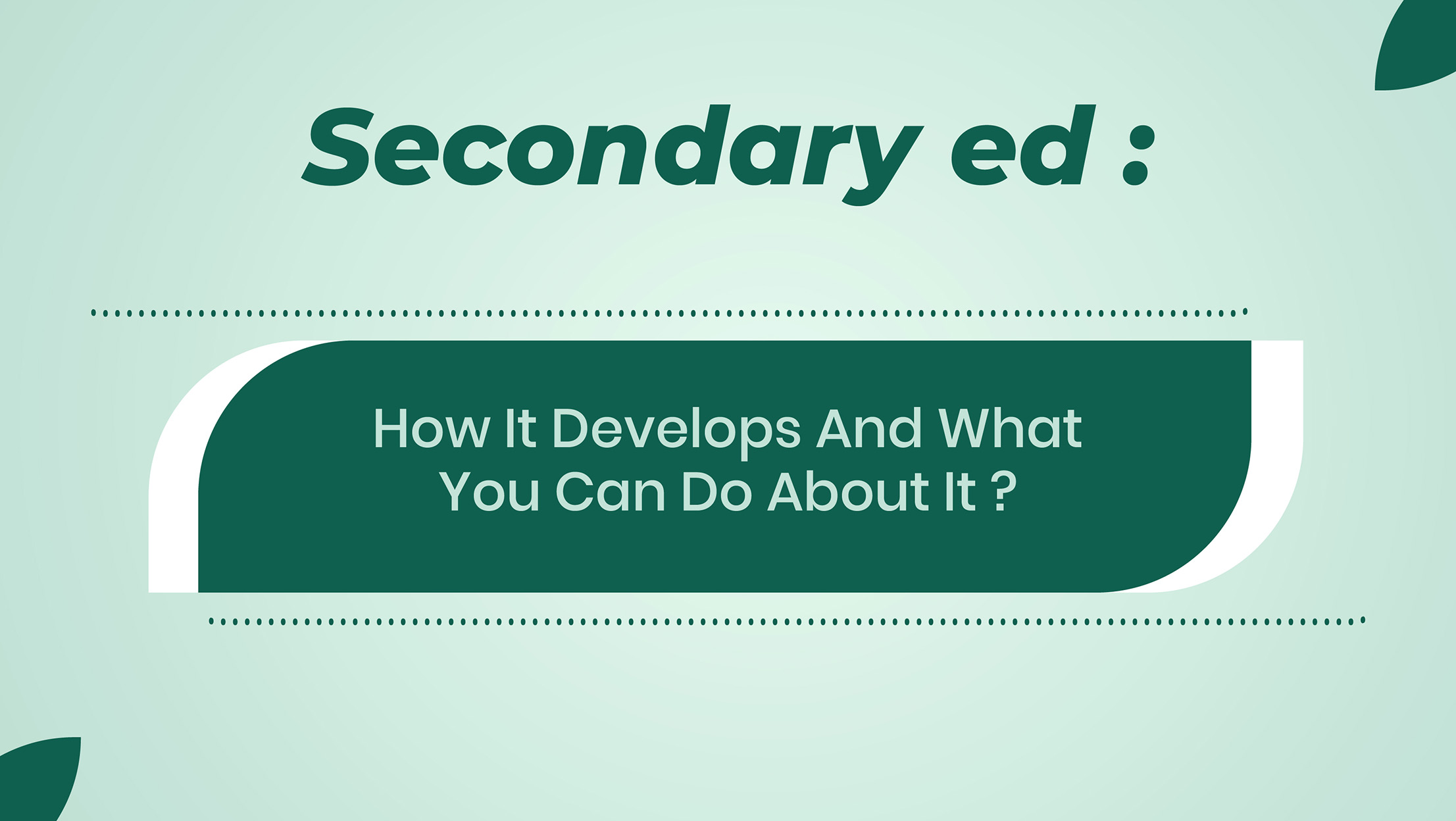 Secondary ED How It Develops And What You Can Do About It